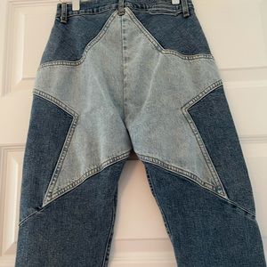 REVICE VENUS STARGAZER CROPPED JEANS (TWO-TONE)